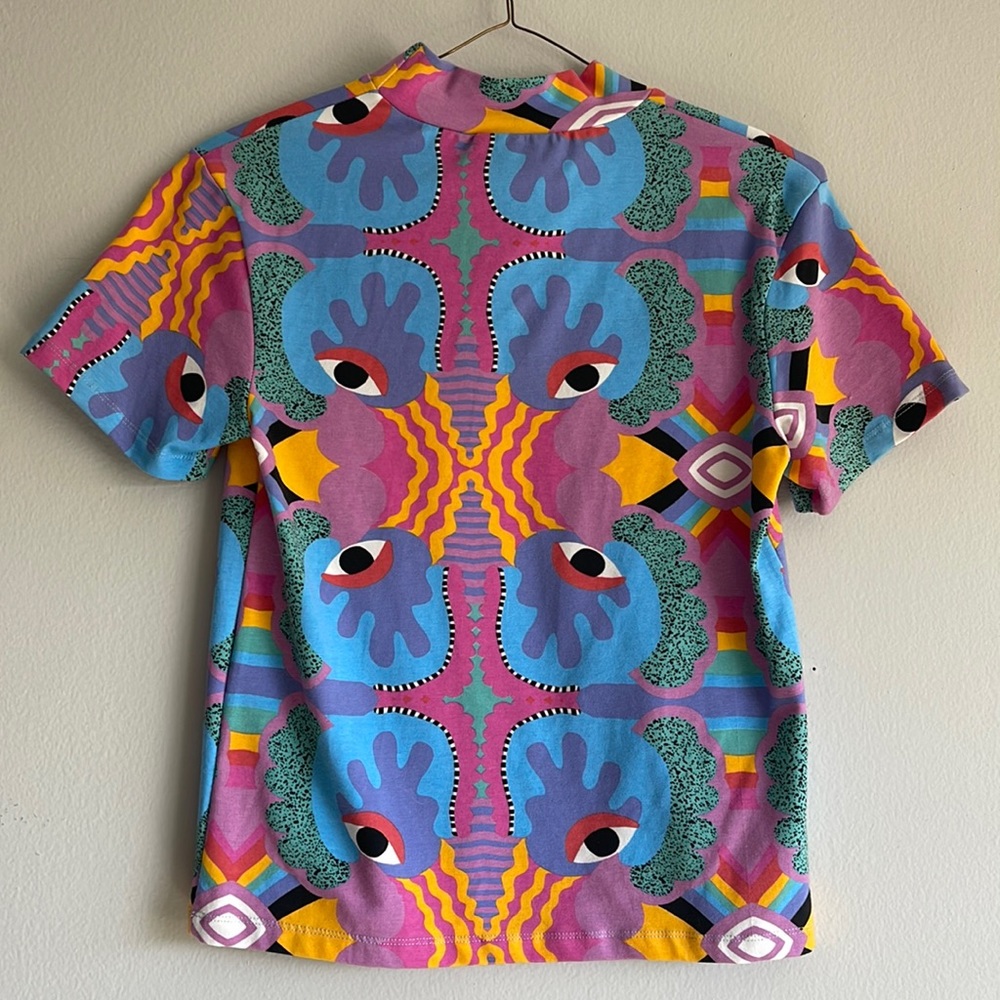 Rainbow design Nooworks mock turtleneck